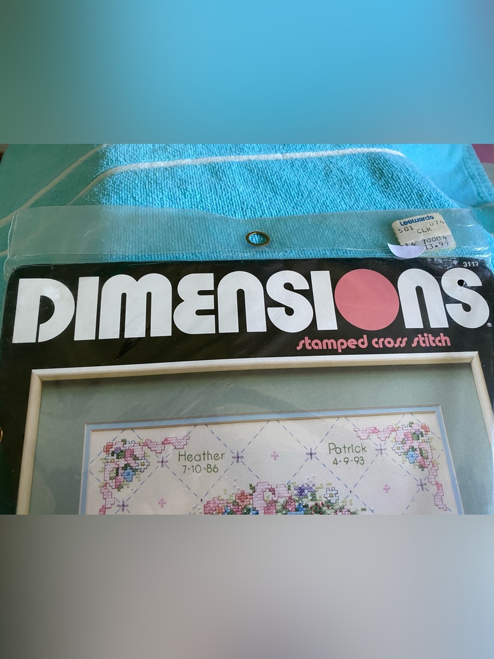 Vintage Dimensions Stamped Cross Stitch Grandchildren Are Like Flowers 1991 NIP - Picture 10 of 10